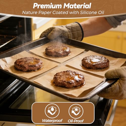 Tripho 360 Count 6"x 6" Heavy Duty Patty Paper Sheets for Separating Patty, No-Stick & No-Leak Unbleached Parchment Paper Squares, Pre-cut Burger Patty Paper for Oven, Air Fryer, Microwave - Image 4