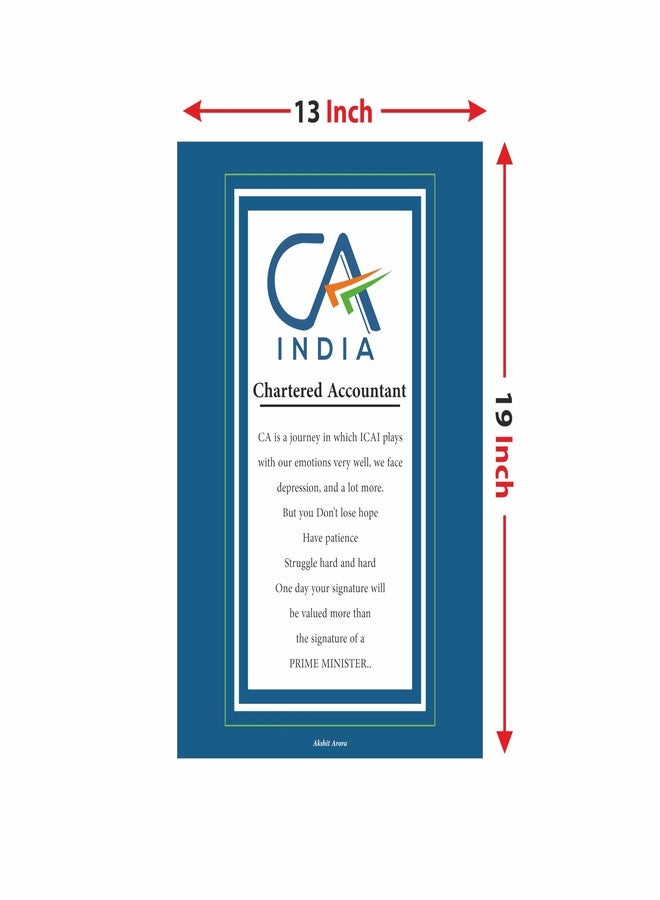 Anne Print Solutions® Chartered Accountant Prayer Poster Size 13 X 19 Inch* (Without Frame) Pack of 1 Multicolor - Image 2
