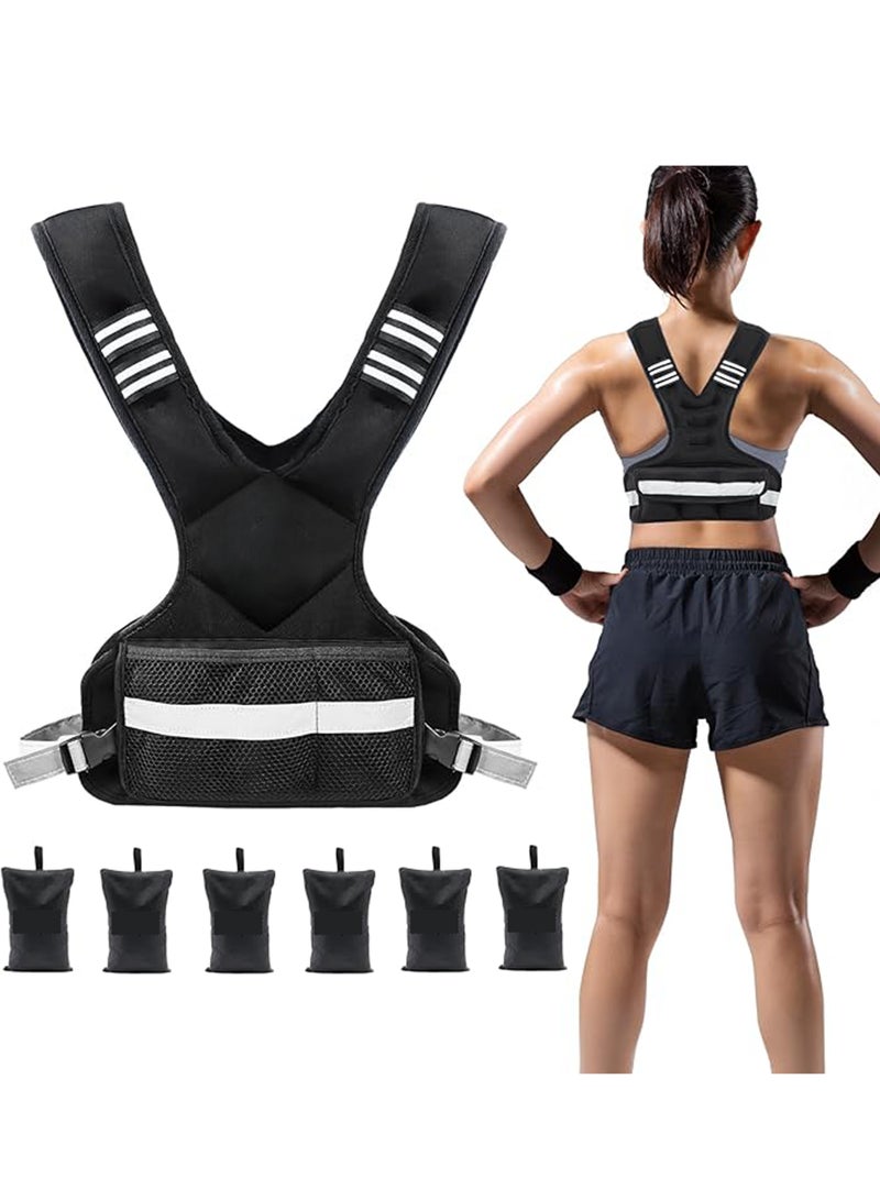 Adjustable Running Weight Vest 4-10LBS - Sandbag Back Panel & Front Access Pockets for Sprint Training, Cardio Workouts, Jump Rope & Climbing - Image 1