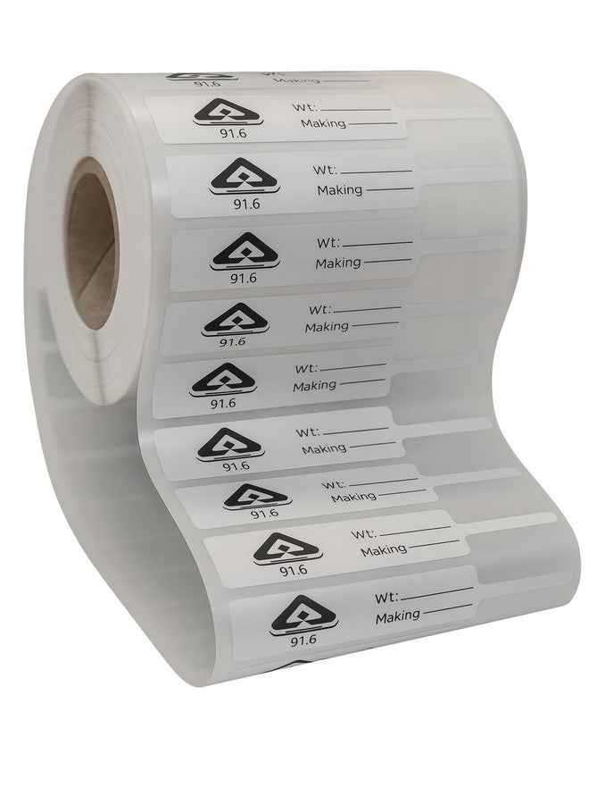 BAR-CODING TECH® 81mm x 12mm Jewellery Hallmark Labels | Matte Finish | Non-Tearable Polyester | Black Print | Fully Self Adhesive | 3000 PCS Roll | Premium Jewellery Price Tags - Image 3