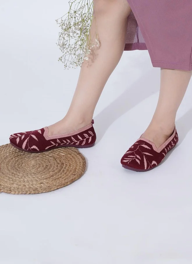 شوتوبيا Stylestry Woven Design Ballerinas