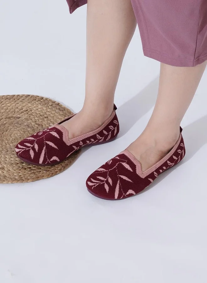 شوتوبيا Stylestry Woven Design Ballerinas
