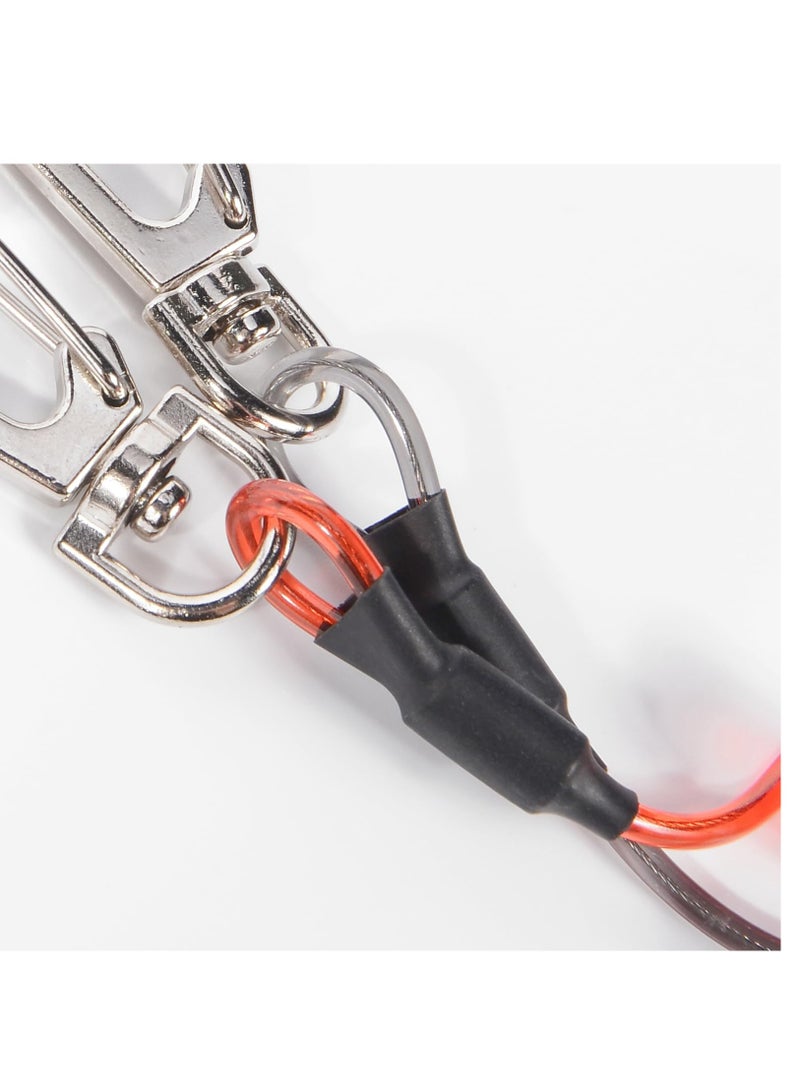 Excefore 6PCS Fishing Lanyard, Keychain Stretchy Retractable Coiled Lanyard Multifunctional For Pliers, Boating, Keys, Hiking Climbing Cycling Fishing - Image 5