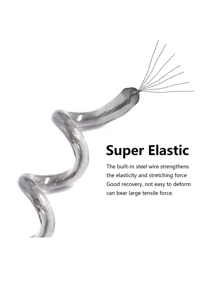 Excefore 6PCS Fishing Lanyard, Keychain Stretchy Retractable Coiled Lanyard Multifunctional For Pliers, Boating, Keys, Hiking Climbing Cycling Fishing - Image 4