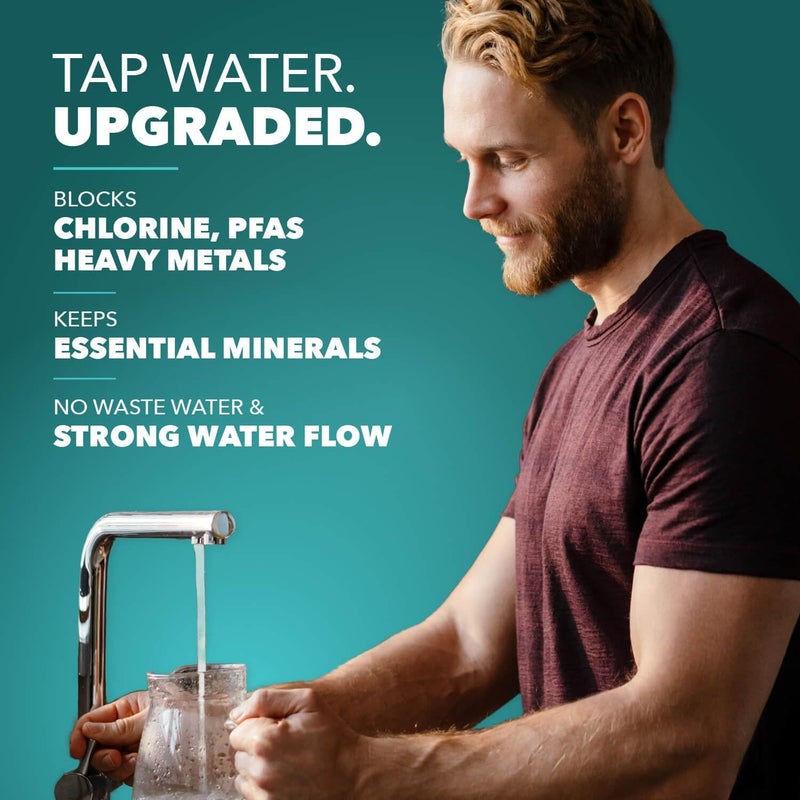 CuZn Under Sink Water Filter for Sink Faucet, 10K Gallons or 1 Year Filtration Life, Reduces PFAs, PFOS, Lead, Chlorine, Improves Taste of Tap Water, NSF/ANSI 42 & 372 Certified High Performance - Image 3
