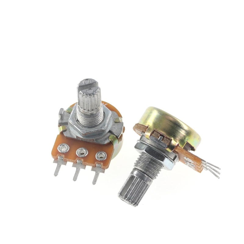 B1K B2K B5K B10K B20K WH148 B50K B100K B500K 3Pin 15mm Shaft Amplifier Dual Stereo Potentiometer 1K 2K 1M 10Pcs(1K) - Image 4