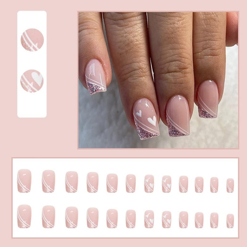 ZOONA ZOONA 24PCS Everlasting French Nails Artificial Nails Art Set Lightweight Long Lasting Easy To Use Quick Fix For Festivals Special Occasions 0W476 - Image 2