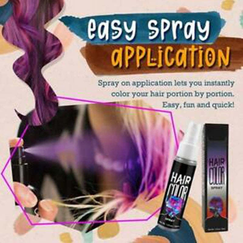 comfrt Instant Hair Coloring Spray Set, Hair Dye Coloring And Glitter Powder Kit, Creative DIY Hair Color Dye Lasting Hair Coloring Tool Stylist Salon for Girls Men Birthday Party Cosplay Gift (Gold) - Image 5