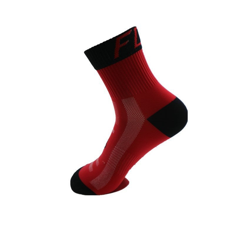 Fox outdoor sports mountaineering cycling socks sweat absorbent breathable basketball Football running socks sport socks Blue