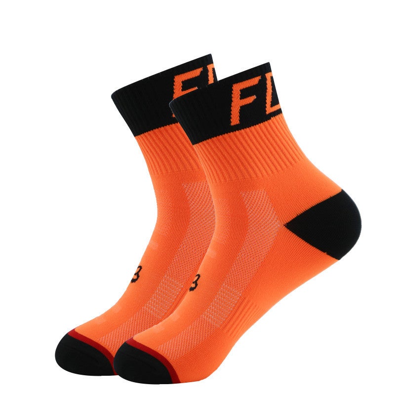 Fox outdoor sports mountaineering cycling socks sweat absorbent breathable basketball Football running socks sport socks Blue
