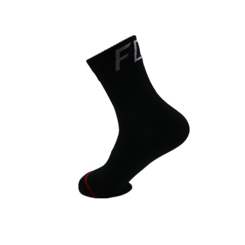 Fox outdoor sports mountaineering cycling socks sweat absorbent breathable basketball Football running socks sport socks Blue