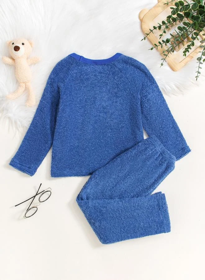 Take Two Graphic Patchwork Top with Long Pyjama Set