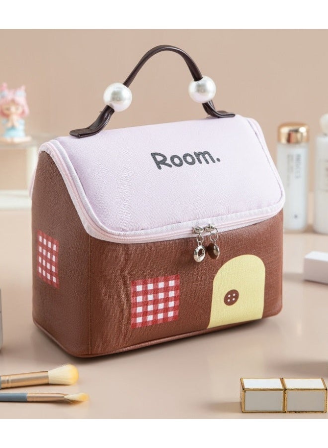 حقائب مكياج من البوليستر – حقيبة تجميل واسعة وسعة كبيرة لتخزين مستحضرات التجميل، الفرش، أدوات النظافة، كريم الأساس، أحمر الشفاه، ومنتجات العناية بالبشرة – حقيبة سفر مريحة، مقاومة للماء وسهلة التنظيف – مناسبة للسفر، رحلات العمل، الاستخدام اليومي، والتنظيم المنزلي - Image 2