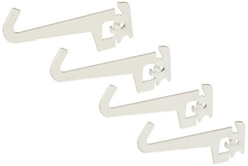 Wall Control 3-1/2in Reach Curved Tip Slotted Hook Pack - Slotted Metal Pegboard Hooks Pegboard and Slotted Tool Board - White - Image 1