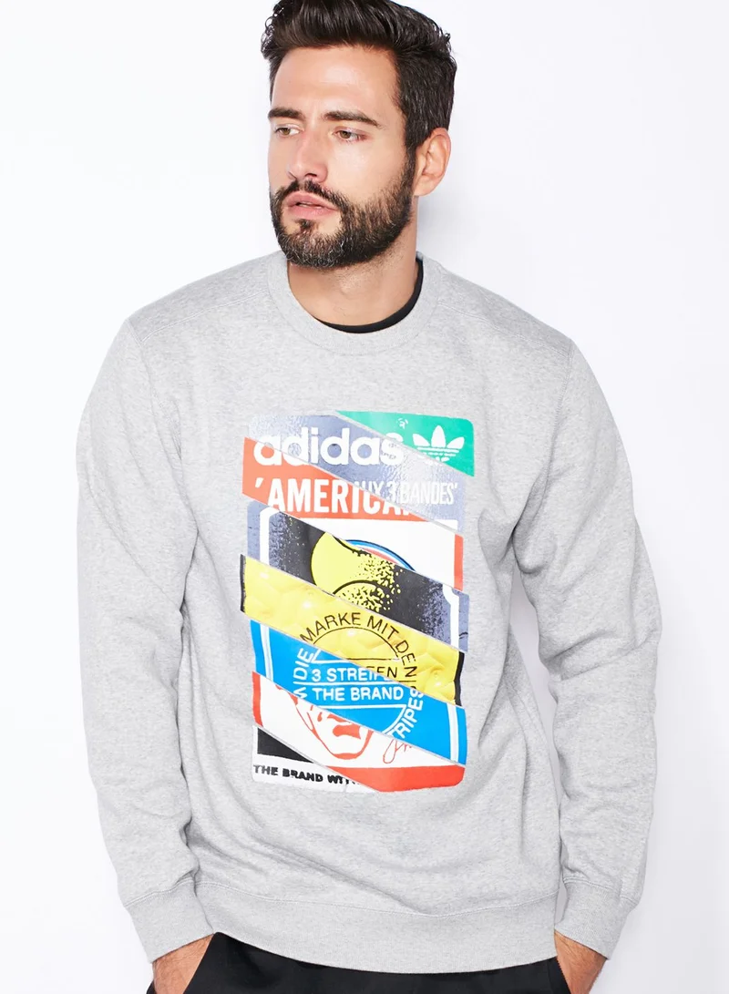 adidas Originals Label Print Sweatshirt