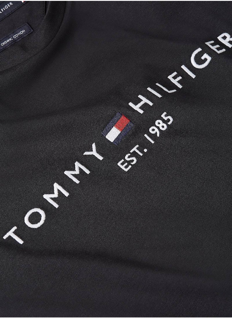 TOMMY HILFIGER - Men's Tommy Hilfiger Logo T-Shirt - Cotton, Black - Image 1