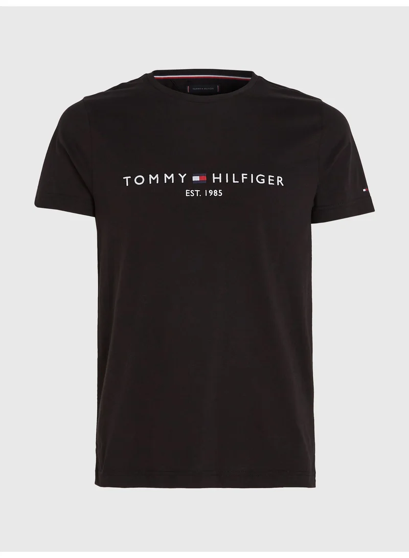 Tommy Hilfiger JET BLACK Tommy Hilfiger Logo T-Shirt for Men | Best Price UAE