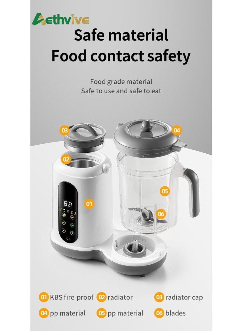 Aethvive 5 in 1 Electric Baby Food Processor for Baby Food Maker with Steamer, Chopper & Grinder | Portable Baby Food Blender with Self Cleans & Touch Screen Control Baby Food Blender for Baby - Image 2