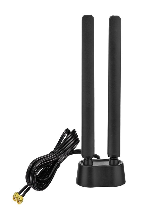 ايتوود هوائي Eightwood 9dBi WiFi 6E ثلاثي النطاق 6 جيجاهرتز 5 جيجاهرتز 2.4 جيجاهرتز بقاعدة مغناطيسية لأجهزة الكمبيوتر المكتبية وبطاقات PCIe Bluetooth ولوحات الألعاب الأم وأجهزة توجيه WiFi 6E - Image 1