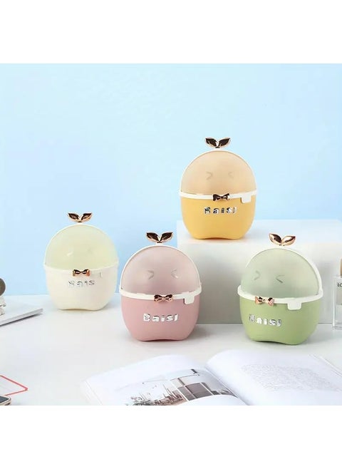 Meneflix Mini Trash Can with Lid Small Garbage Can Tiny Plastic Trash Bin Countertop Wastebasket Counter Garbage Lint Bin for Bathroom Office Kitchen Desk Coffee Table 1pc