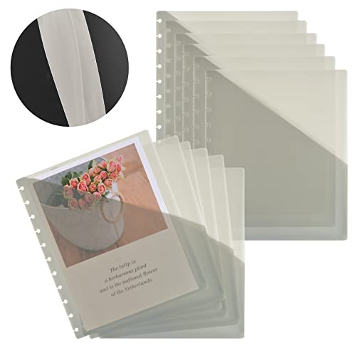 WANGDEFA 12 Pack Letter Size Disc Planner Pocket 11 Disc Planner Pocket Folder Discbound Dividers 8.5 x 11 Discbound Notebook Dividers with Pockets for Discbound Notebooks - Image 1