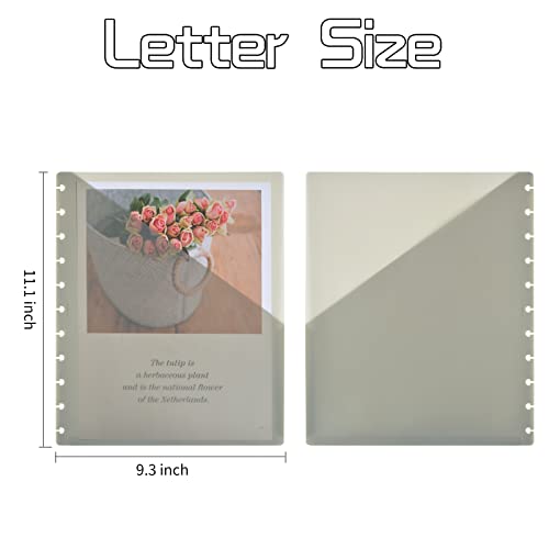 WANGDEFA 12 Pack Letter Size Disc Planner Pocket 11 Disc Planner Pocket Folder Discbound Dividers 8.5 x 11 Discbound Notebook Dividers with Pockets for Discbound Notebooks - Image 2