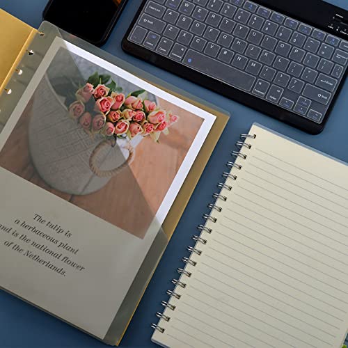 WANGDEFA 12 Pack Letter Size Disc Planner Pocket 11 Disc Planner Pocket Folder Discbound Dividers 8.5 x 11 Discbound Notebook Dividers with Pockets for Discbound Notebooks - Image 5