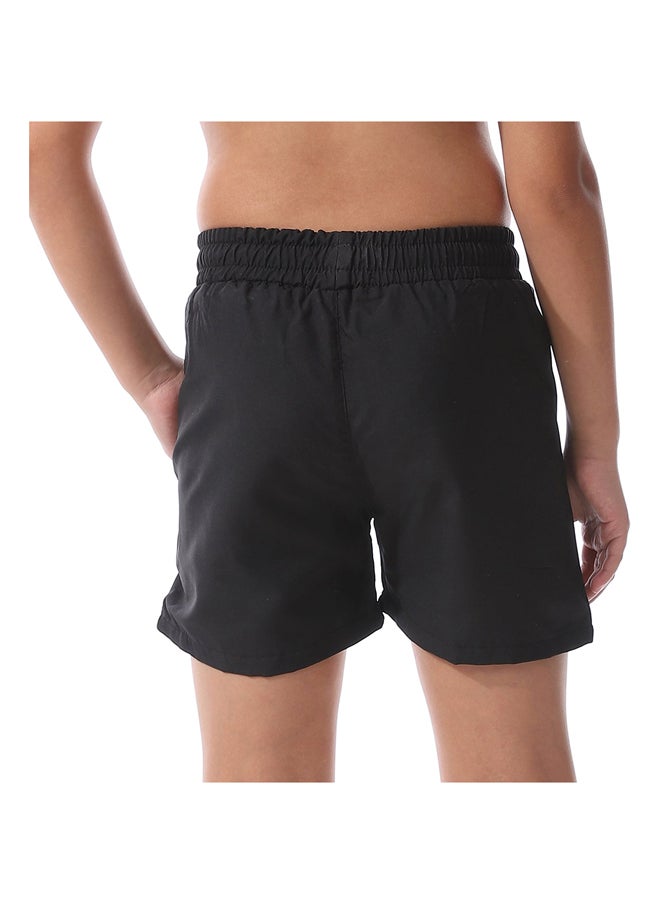 Andora - Boys Elastic Waist Plain Swim Short _ Black - Image 1