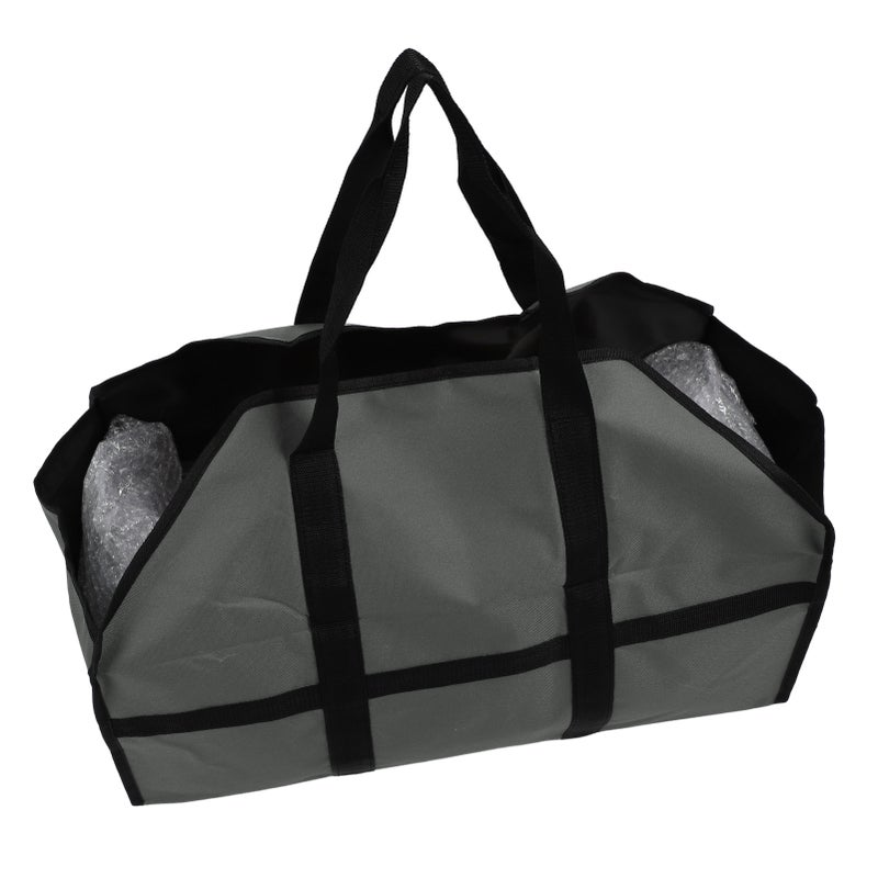 Portable Firewood Carrier Bag 600D Oxford Cloth Large Fire Wood Bag Heavy Duty Firewood Holder with Handles for Home Heating Camping Barbecue D - Image 3