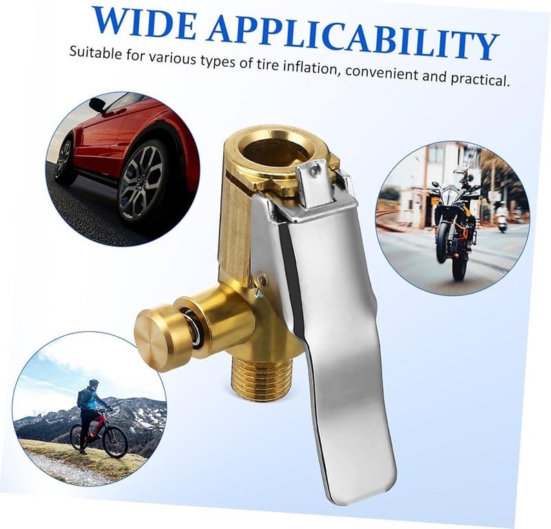 قطعتان من فوهة نفخ الإطارات سريعة التوصيل مع سدادة موثوقة للسيارة، الدراجة، الشاحنة، الدراجة النارية، ضاغط الهواء - Image 4