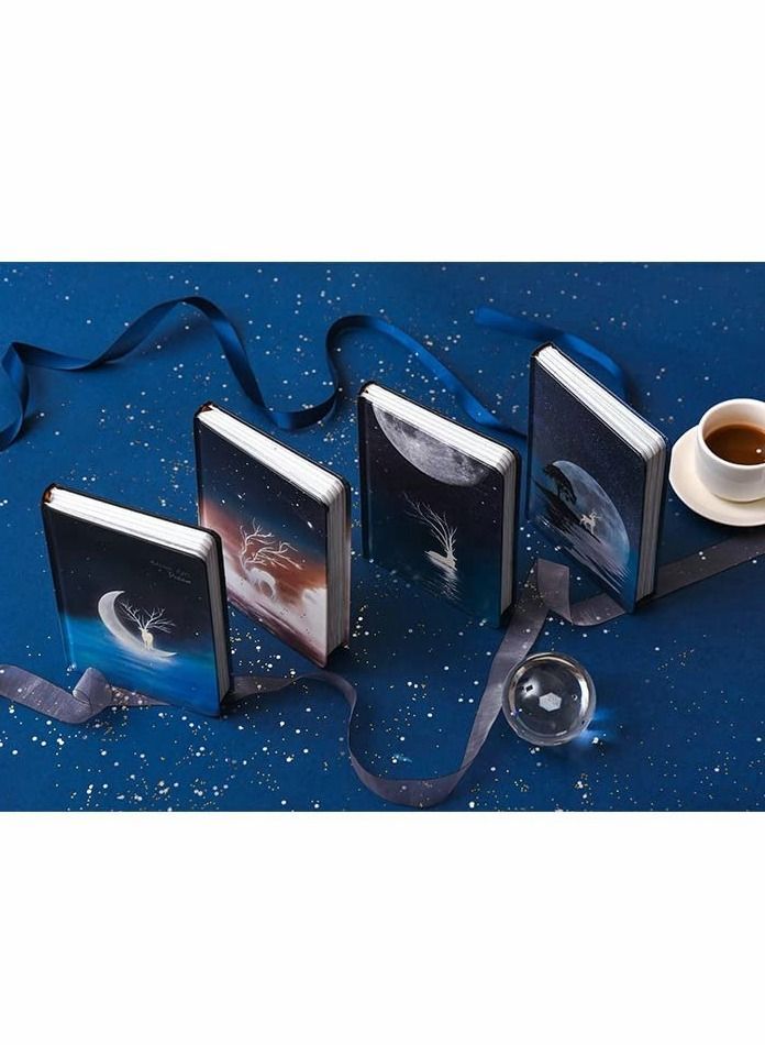 Luminous Journal Notebook, A5 Hardcover Elk Starry Night Pattern Colorful Exquisite for Women Girls Gifts Personal Diary, Graduation Gift, Sketchbook with Illustrated Inner s - Image 3