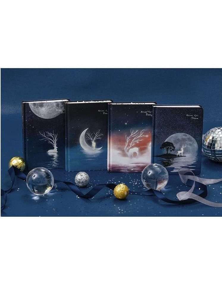 Luminous Journal Notebook, A5 Hardcover Elk Starry Night Pattern Colorful Exquisite for Women Girls Gifts Personal Diary, Graduation Gift, Sketchbook with Illustrated Inner s - Image 2