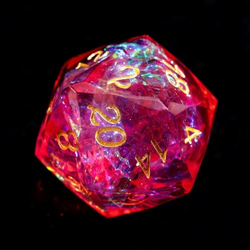 CRITALLIC 7PCS DND Dice SetTransparent Sharp Edge Dice Set DD RPG Polyhedral Diefor Dungeons and Dragons TTRPG Games Roleplaying Gameswith Gift BoxRed - Image 5
