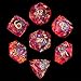 CRITALLIC 7PCS DND Dice SetTransparent Sharp Edge Dice Set DD RPG Polyhedral Diefor Dungeons and Dragons TTRPG Games Roleplaying Gameswith Gift BoxRed - Image 2