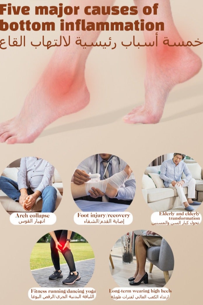 أونليماي فقط أداة تدليك القدمين - مساج كروي لعلاج التهاب اللفافة الأخمصية وتخفيف آلام الكعب وقوس القدم - عصا مساج الأرجل للإسترخاء وتنشيط الدورة الدموية (للتأمل واليوجا) - Image 2