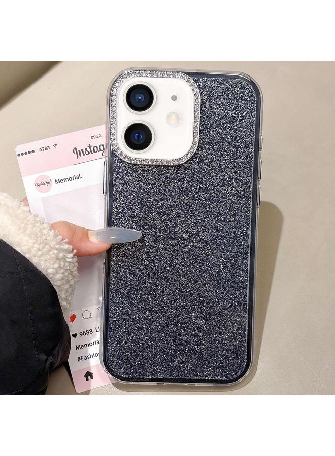 Zaboon Case For iPhone 12 Rhinestone-Embedded Camera Frame Glitter Full Coverage Phone Case - Image 1