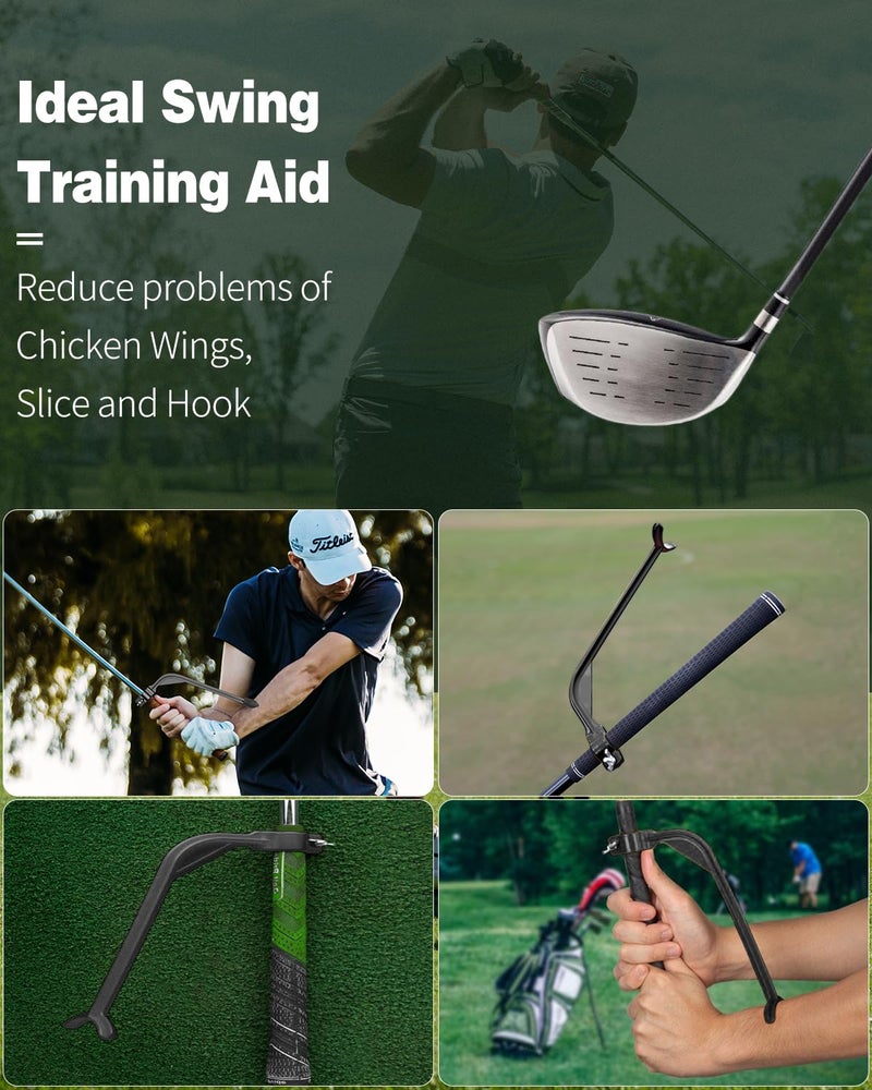 GreenHaven Golf Training Wrist Hinge Golf Swing Training Aid Swing Correcting Trainer Tool for Golfers Beginners Arm Elbow Posture Teaching Accessory for Golf Club Practice Black - Image 4