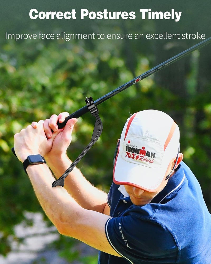 GreenHaven Golf Training Wrist Hinge Golf Swing Training Aid Swing Correcting Trainer Tool for Golfers Beginners Arm Elbow Posture Teaching Accessory for Golf Club Practice Black - Image 2