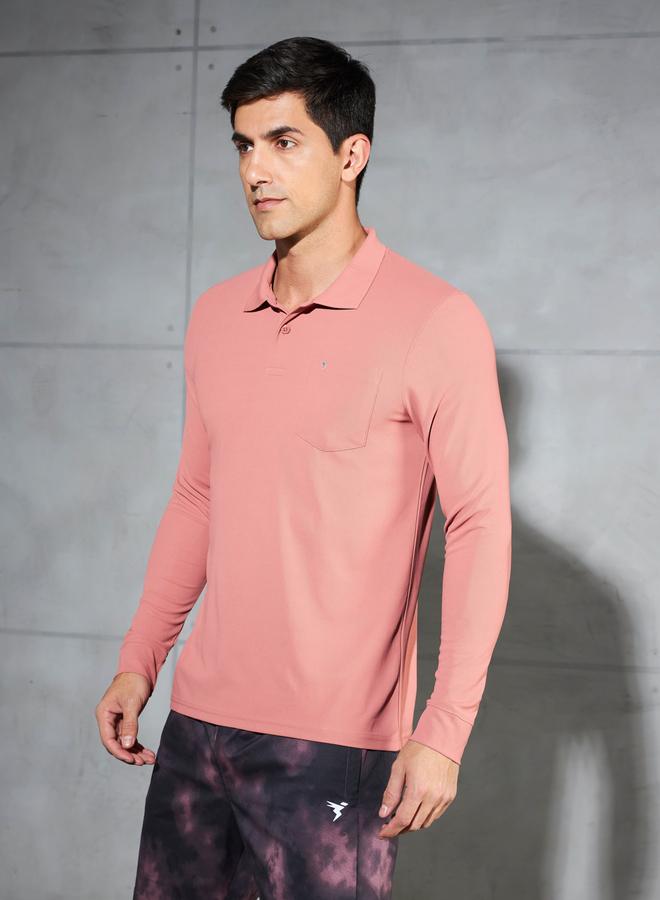 Technosport Solid Polo T-Shirt With Pocket Detail - Image 3