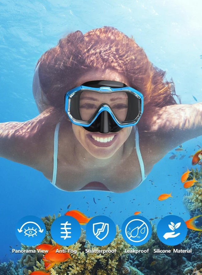 W WSTOO WSTOO 3 Window Snorkel Mask Anti Fog No Leakage,Diving Mask HD Wide View,Snorkeling Mask for Adults and Teenagers Scuba Dive Swim Snorkeling Goggles Masks - Image 5
