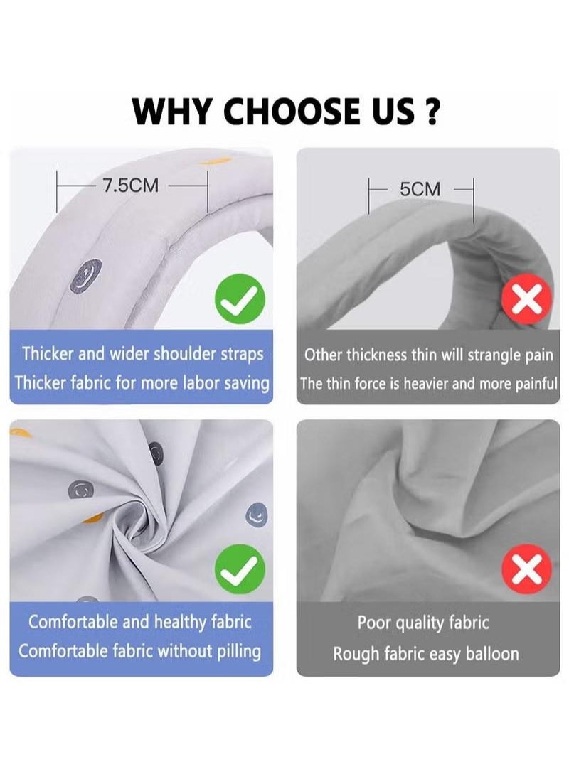 XiuWoo Baby Carrier, Adjustable Baby Holder Carrier with Hooks and Loops, Baby Straps for 0-24 Months Girls and Boys, Grey  - Image 2