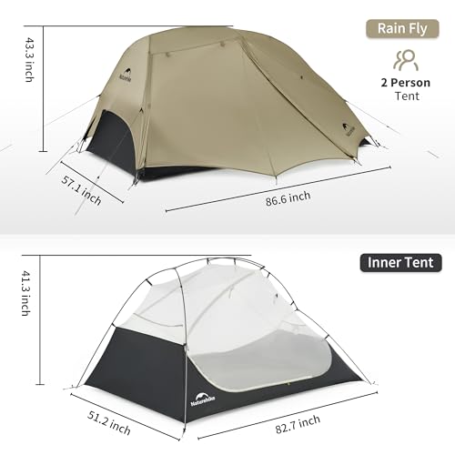 Naturehike UL Star River 2 Person Backpacking Tent Double Layer Waterproof Two Person Tent Lightweight Backpacking Cycling 2 Person Tent - Image 3