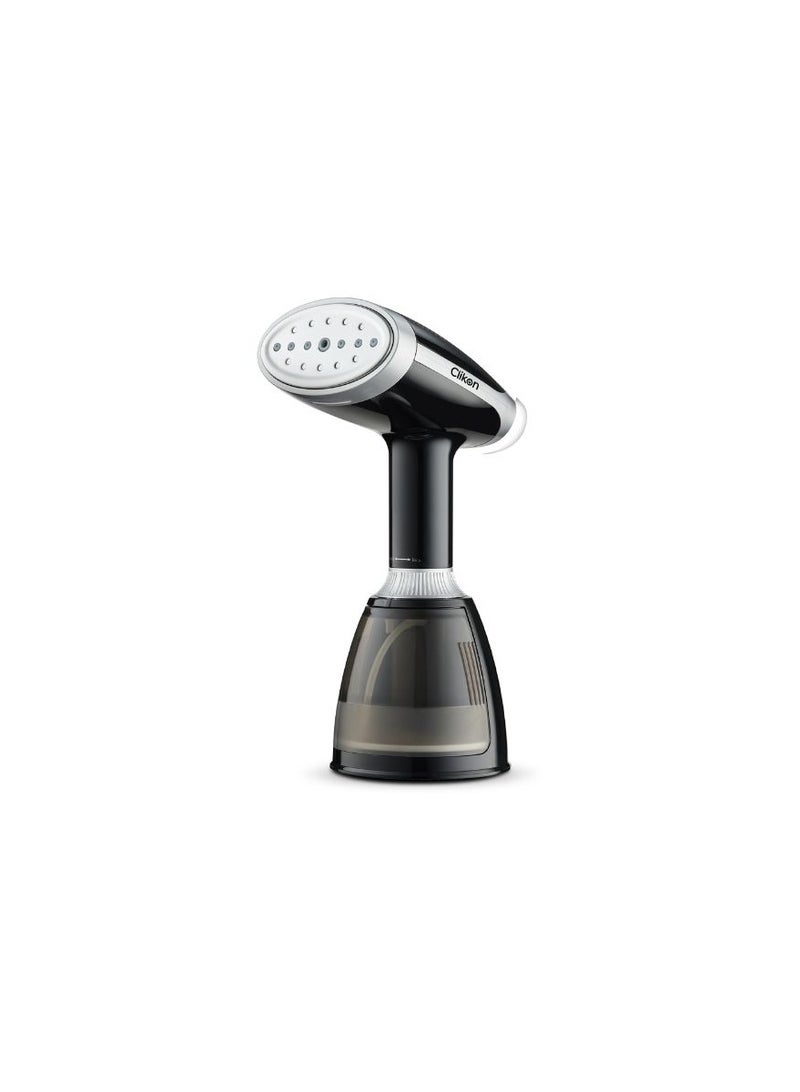 Clikon Handheld Garment Steamer – 1500W Fast Steam, Ceramic Coated Plate, Detachable Water Tank, Portable Design – CK4047 – Black 280 ml 1500 W CK4047 black - Image 1