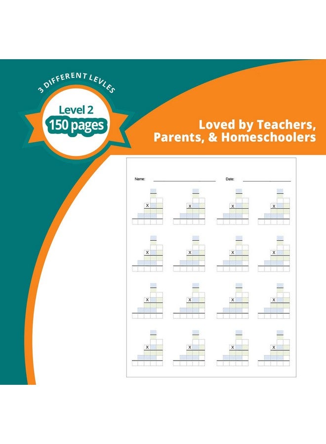 Channie's Channie’s One Page A Day Double Digit Multiplication Math Practice Blank Template, 250 Loose Pages Ream, Grades 3rd, 4th, and 5th, Size 8.5” x 11” - Image 3