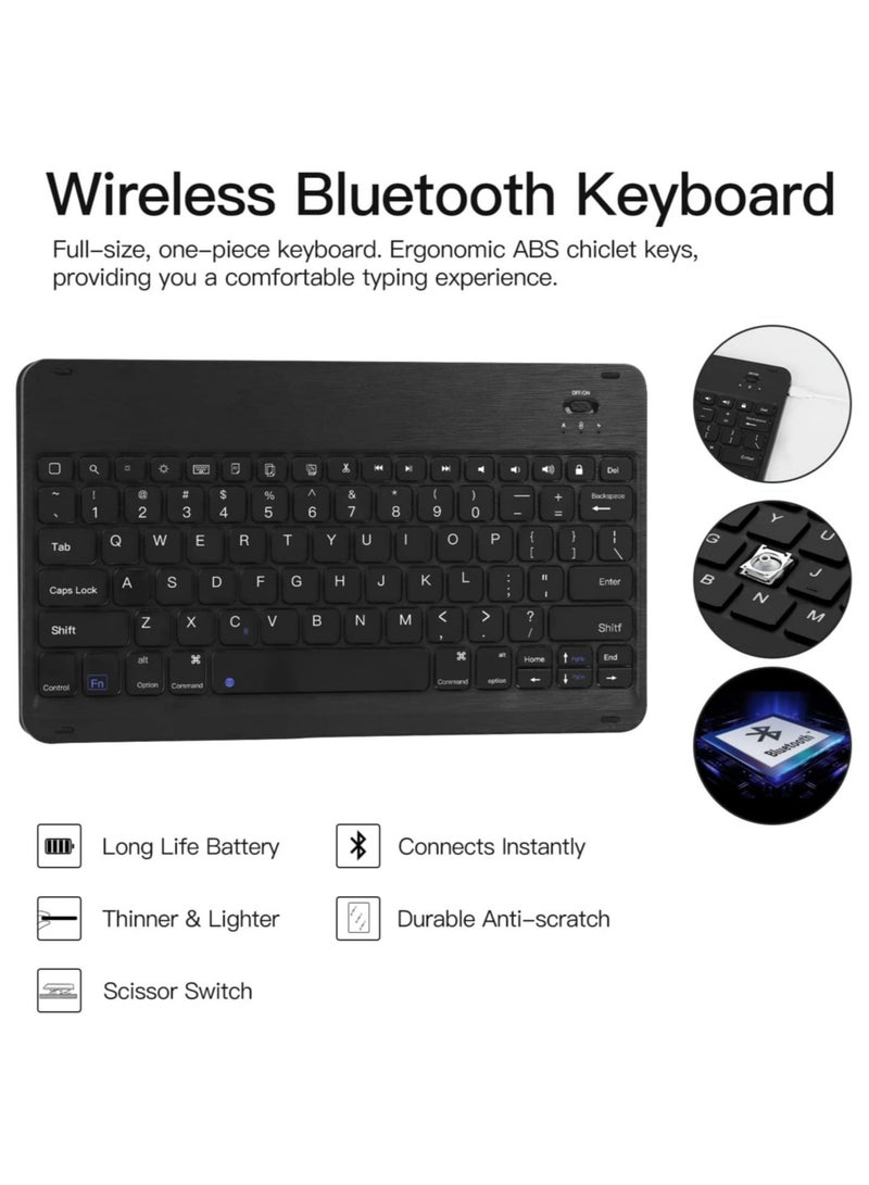 حافظة لوحة مفاتيح لجهاز Samsung-Galaxy-Tab S8+ S7 FE S7+ مقاس 12.4 بوصة - حافظة JUQITECH مع غطاء لوحة مفاتيح لاسلكية قابلة للفصل لجهاز Galaxy Tab S8+ SM-X800/X806 - Image 5