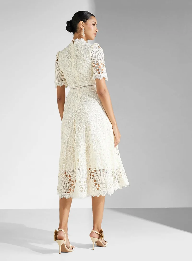 Ginger Boutique Lace Trimmed Dress