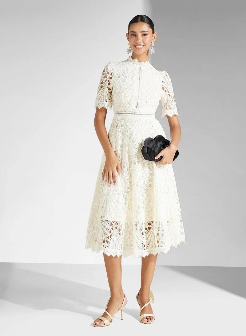 Ginger Boutique Lace Trimmed Dress