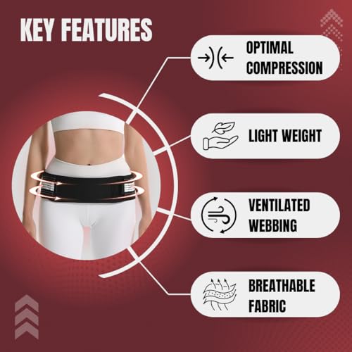 Oruntur Neoprene Sacroiliac Si Joint Hip Belt-Sciatica Pain Relief Belt,Hip Belt For Back Pain For Women & Men,Adjustable Sciatica Belt,For Lower Back Support,Kamar Belt For Women & Men - Image 4