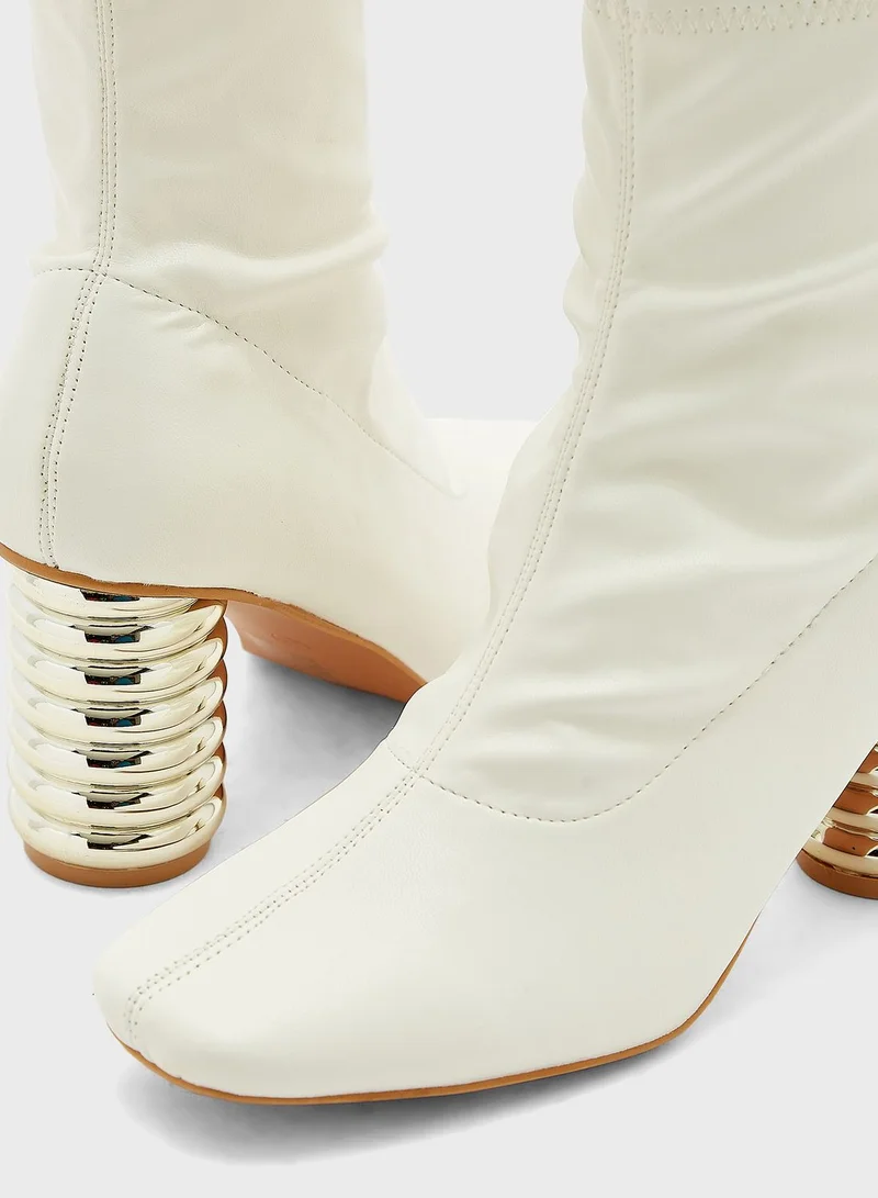 ELLA Feature Heel Sock Boot