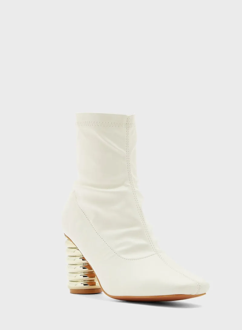 ELLA Feature Heel Sock Boot